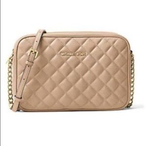 Michael Kors Tan Quilted Crossbody